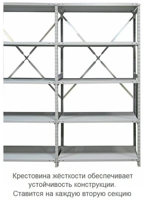 Стеллаж металлический ТСУ 5.2.5-150